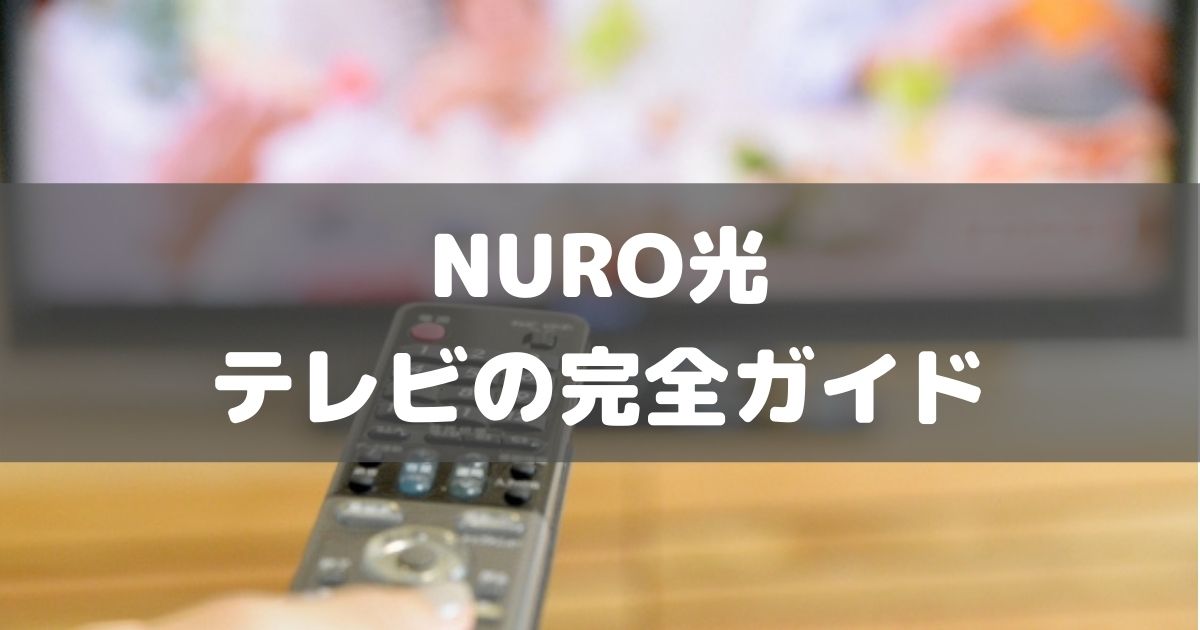 NURO光のテレビオプションの申し込みから開通までの流れ、工事、料金など徹底解説！